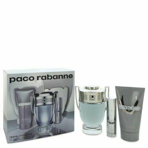 Invictus By Paco Rabanne Men 3.4 OZ Edt Spray + Shampoo 2.5 + Mini