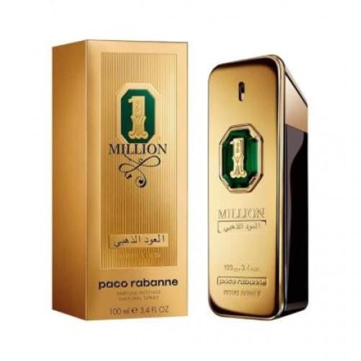 1 Million Golden Oud by Paco Rabanne Parfum Intense For Men 3.4oz Box