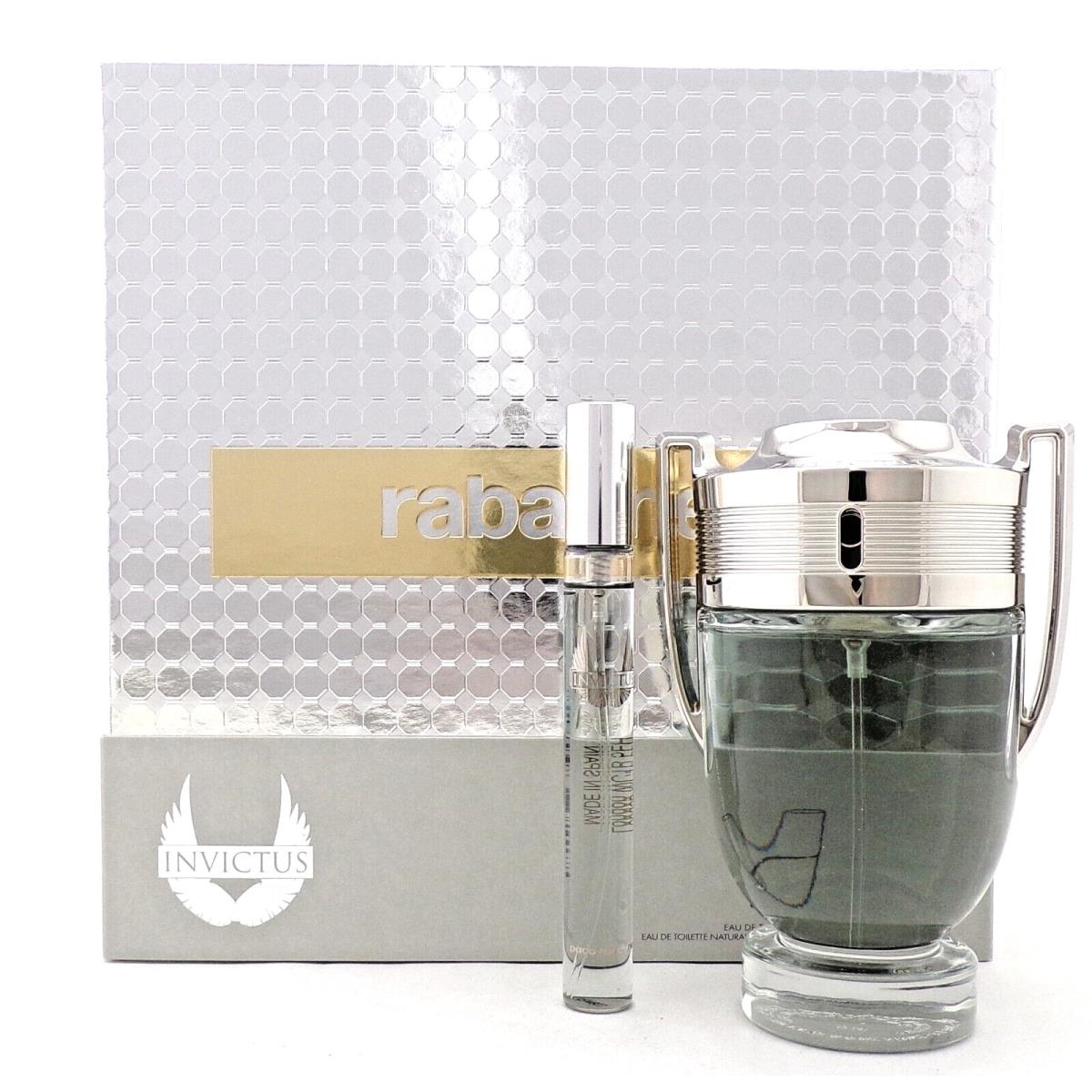 Invictus by Paco Rabanne 3.4 Oz. 10 Ml. Eau de Toilette Spray. Set For Men