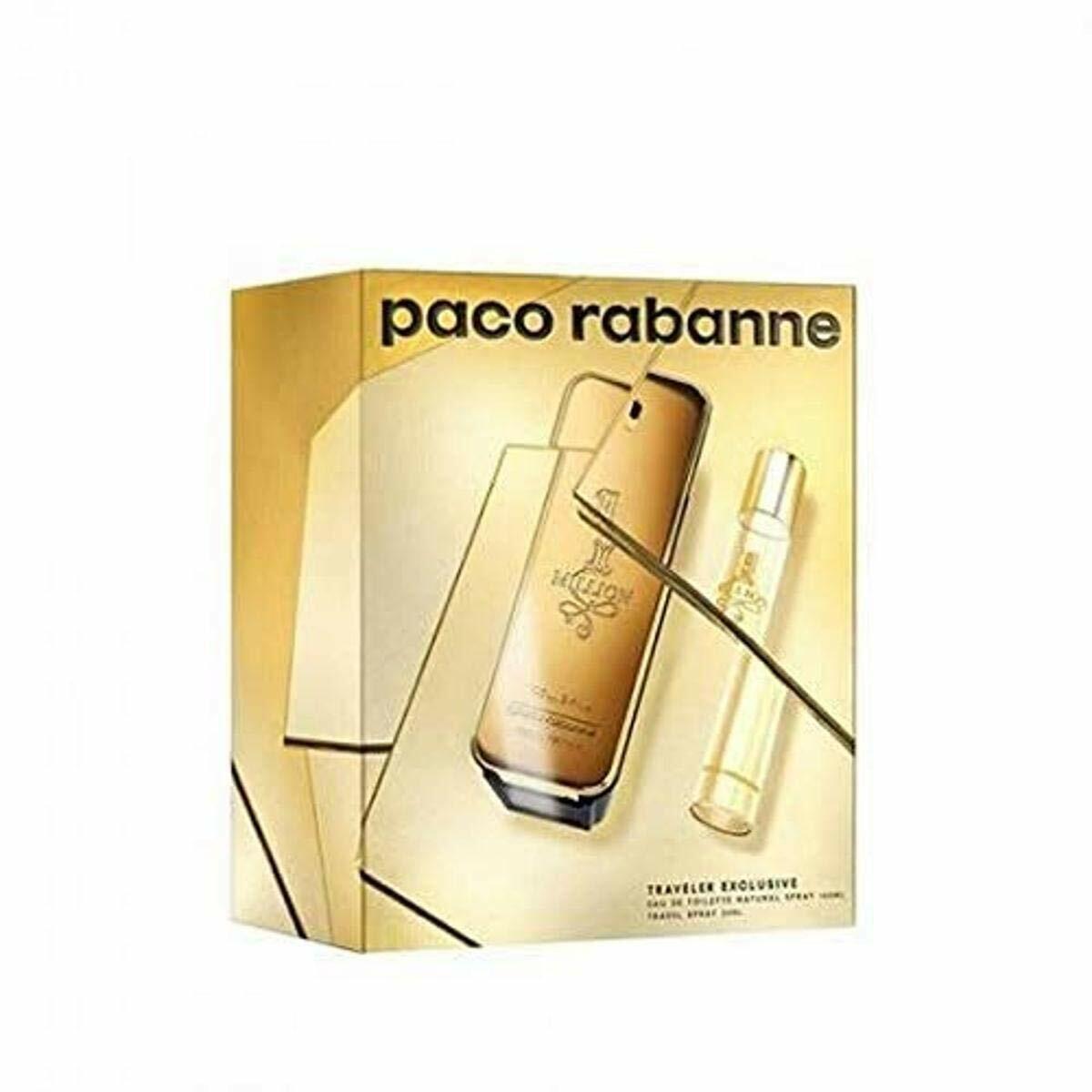 1 Million Paco Rabanne 3.4oz Edt SP 20ml 0.68oz Edt SP For Men 2 Pc Gift Set