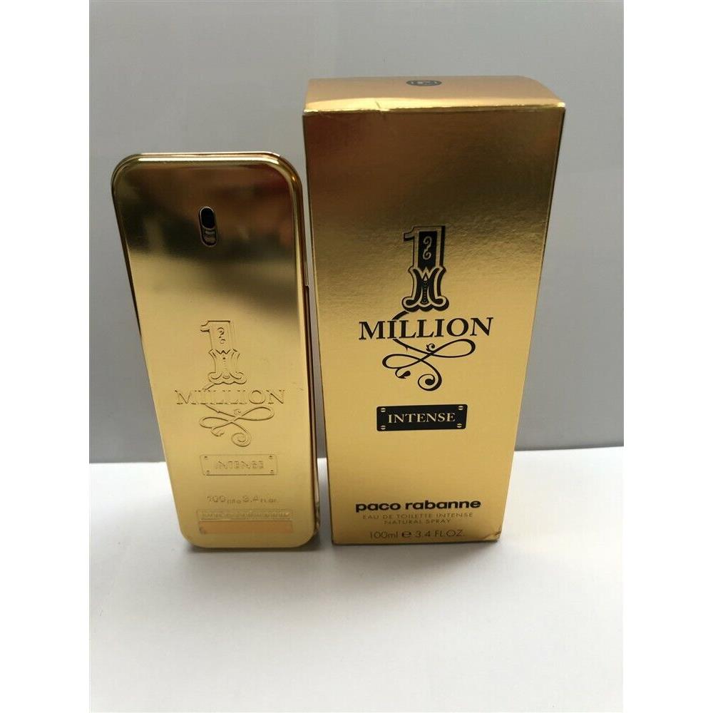 1 Million Intense Paco Rabanne 3.4 oz/100ml Eau de Toilette Spray Men As Imaged