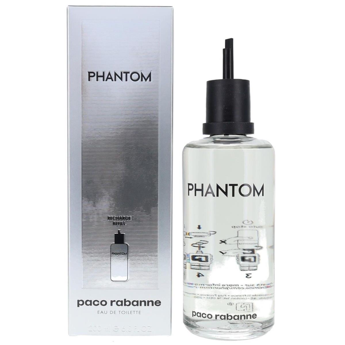 Phantom Paco Rabanne 6.7 oz / 200 ml Eau De Toilette Edt Men Cologne Refill