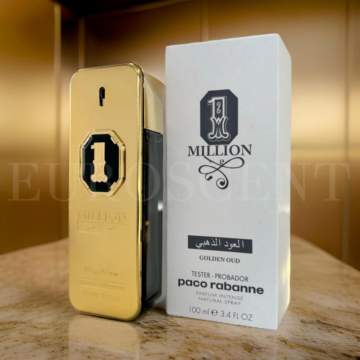 Paco Rabanne 1 Million Golden Oud Perfume Men`s Cologne Edp 3.4oz / 100ml