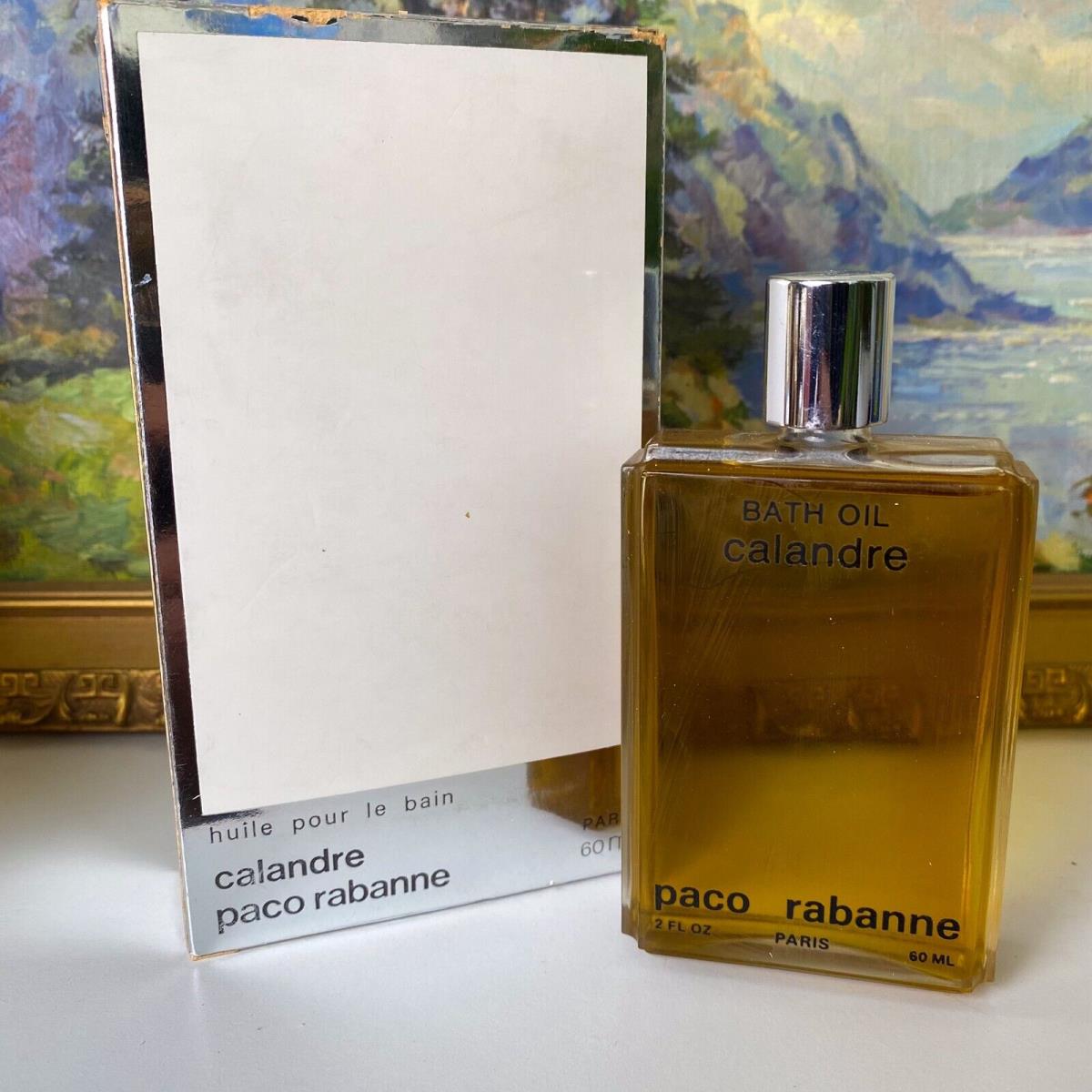 Read Vintage Paco Rabanne Calandre Bath Oil Huile Pour Le Bain 1 oz Old Stock