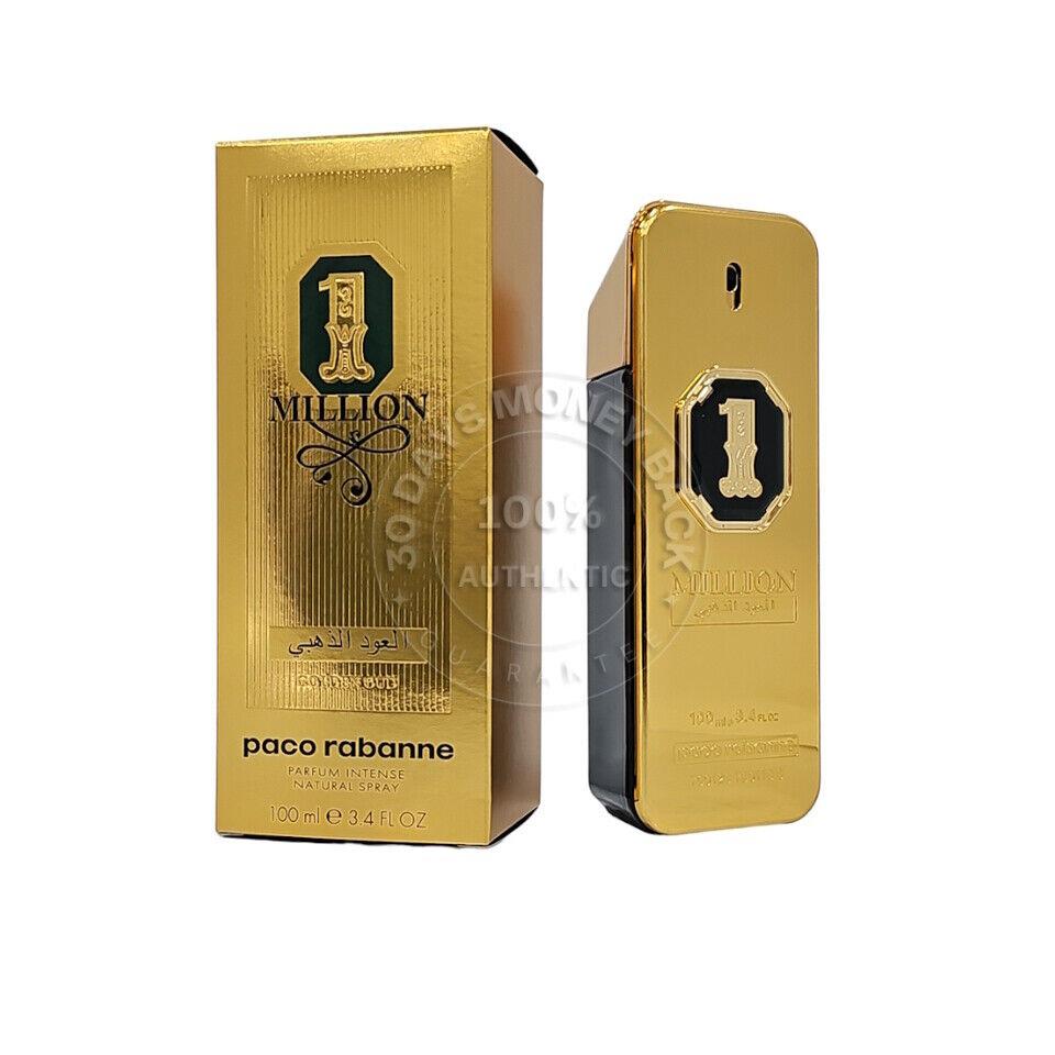 1 Million Golden Oud Parfum Intense By Paco Rabanne 3.4 oz For Men Exclusive