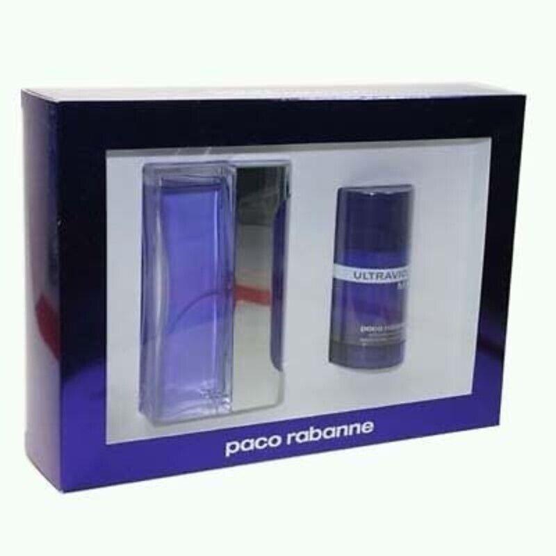 Ultraviolet Man by Paco Rabanne 2pc Set 3.4 oz Eau de Toilette Spray For Men