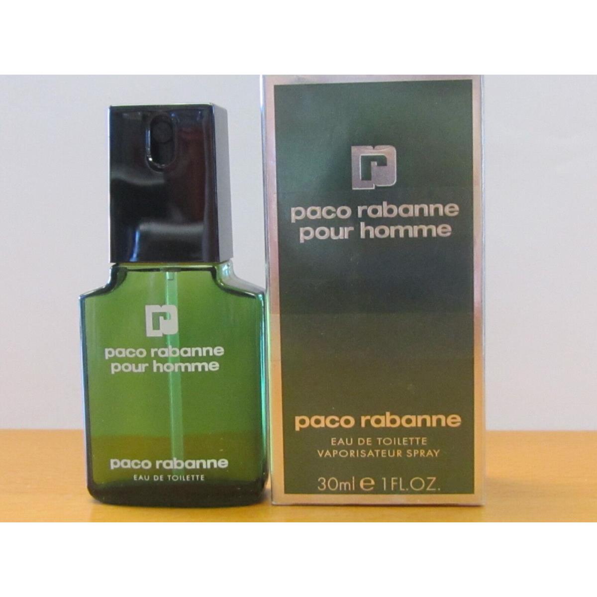 Vintage Paco Rabanne Pour Homme Men 1.oz/ 30 ML Eau De Toilette Spray