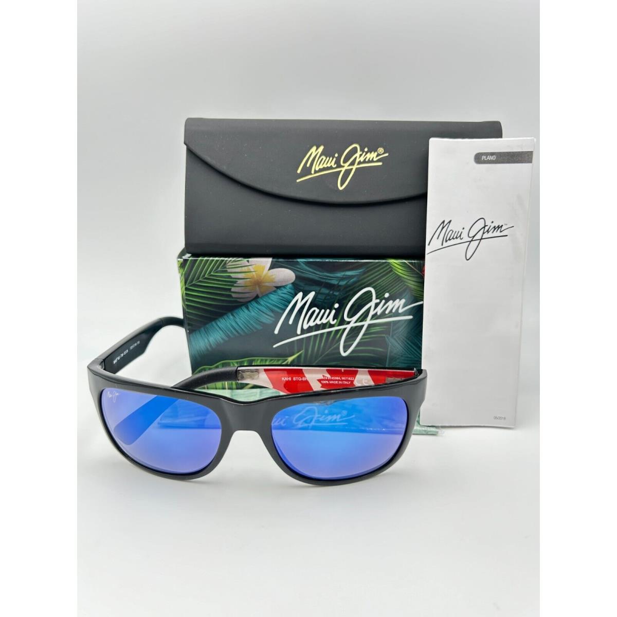 Maui Jim Polarized Sunglasses MJ736-02 CA Kahi Canada Black Blue Hawaii