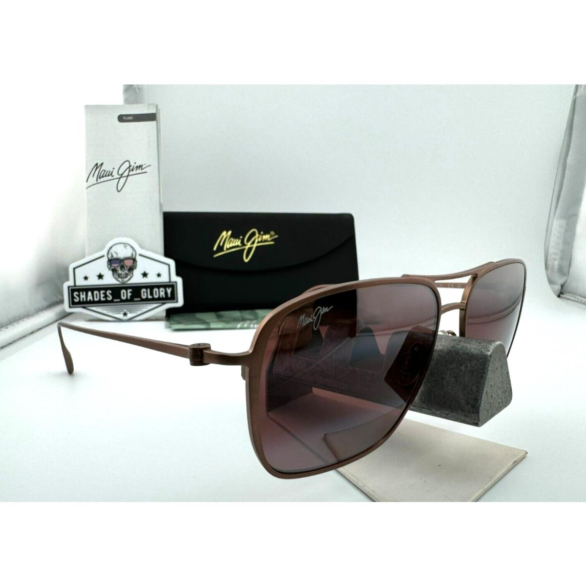 Maui Jim Beaches 541-19A Satin Brown with Maui Rose Red Polarized Sunglasses