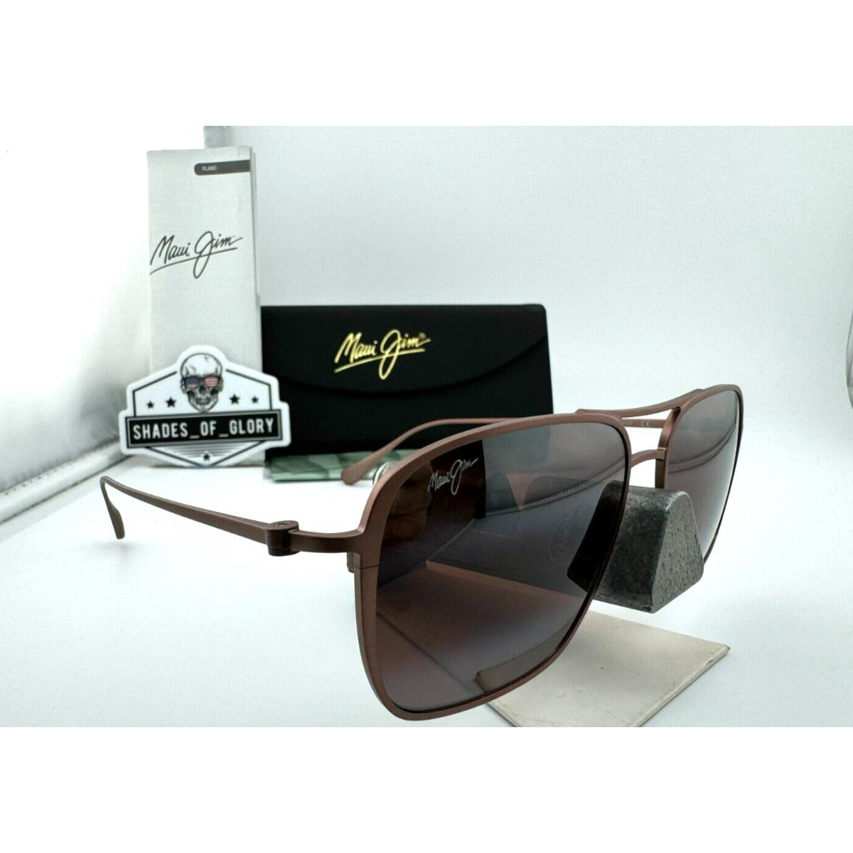 Maui Jim Beaches Asian Fit 541N-19A Satin Brown Maui Rose Polarized Sunglasses