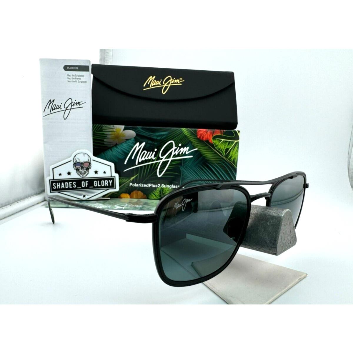 Maui Jim Following Seas MJ 555-02 Black W/ Neutral Grey Polarized Sunglasses