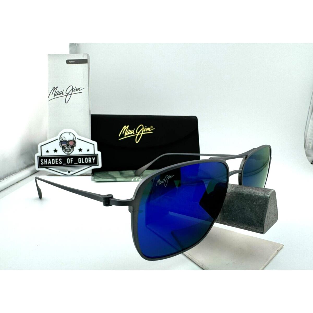 Maui Jim Beaches 541-27A Grey Titanium Blue Hawaii Polarized Sunglasses