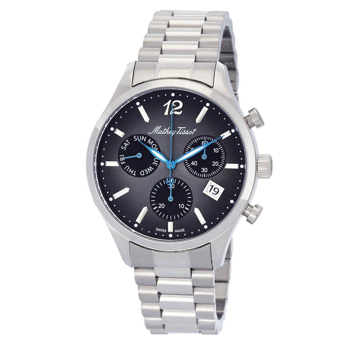 Mathey-tissot Urban Chrono Chronograph Black Dial Men`s Watch H411CHAN