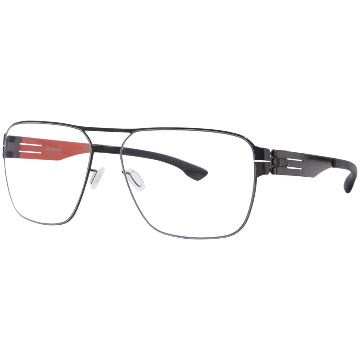 Ic Berlin Elias Eyeglasses Men`s Gunmetal Full Rim Square Shape 59mm