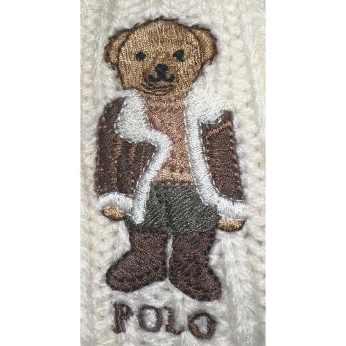 Polo Ralph Lauren Polo Bear Fur Pom Pom Beanie Unisex Womens Mens One Size