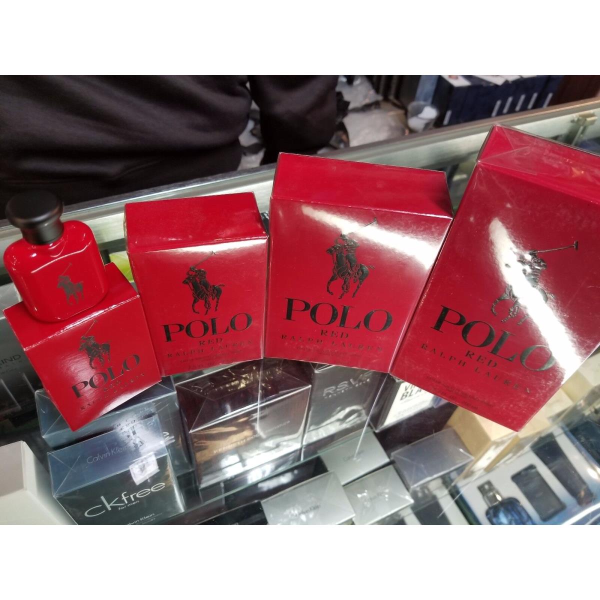 Polo Red by Ralph Lauren 0.25 / .5 / 2.5 / 4.2 / 6.7oz Edt Spray For Men Box