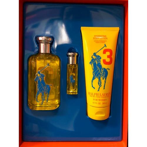 Big Pony Ralph Lauren Women Select 1 Set 3.4 oz Edt .34 oz Edt 6.7 oz Lotion