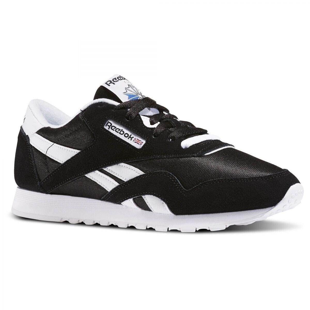 Reebok Classic Nylon Shoes Cblack/ Ftwwht Model 107047 Size Available - Cblack/Ftwwht/Ftwwht