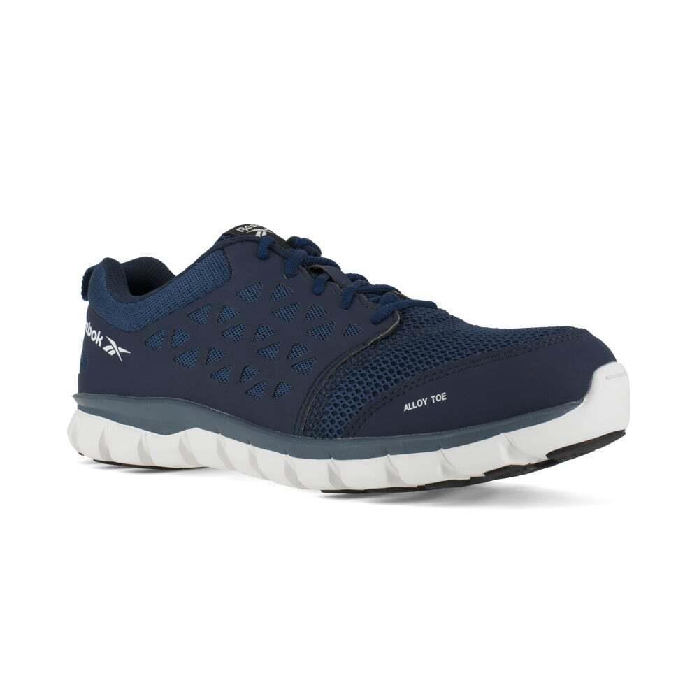 Reebok Work Sublite Cushion Alloy Toe Esd Athletic Shoe Navy Rb4043 Size - Navy