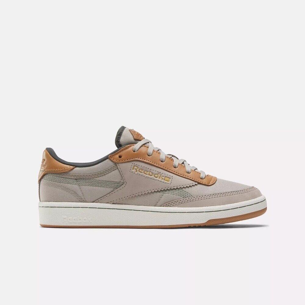 Men Reebok Club C 85 Vintage Tennis Casual Shoes Brown White 100200117 JW Foster