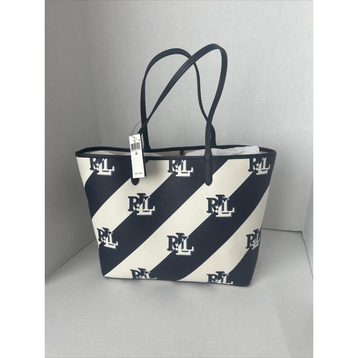 Lauren Ralph Lauren Collins Coated Canvas Extra-large Tote French Navy