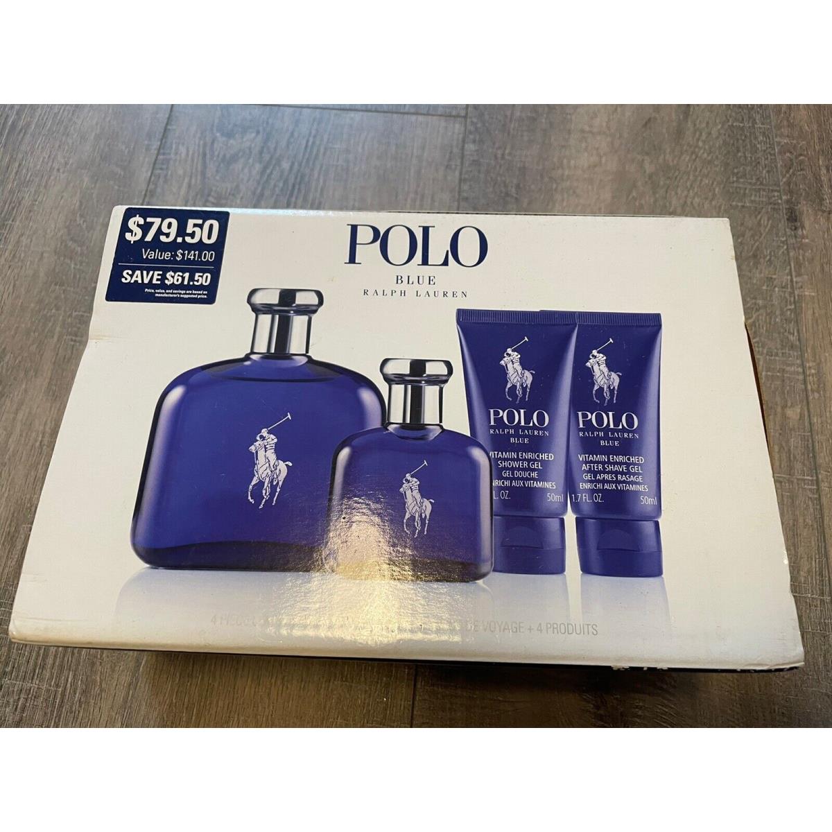 Polo Blue/ralph Lauren 4 Piece Set with Travel Case