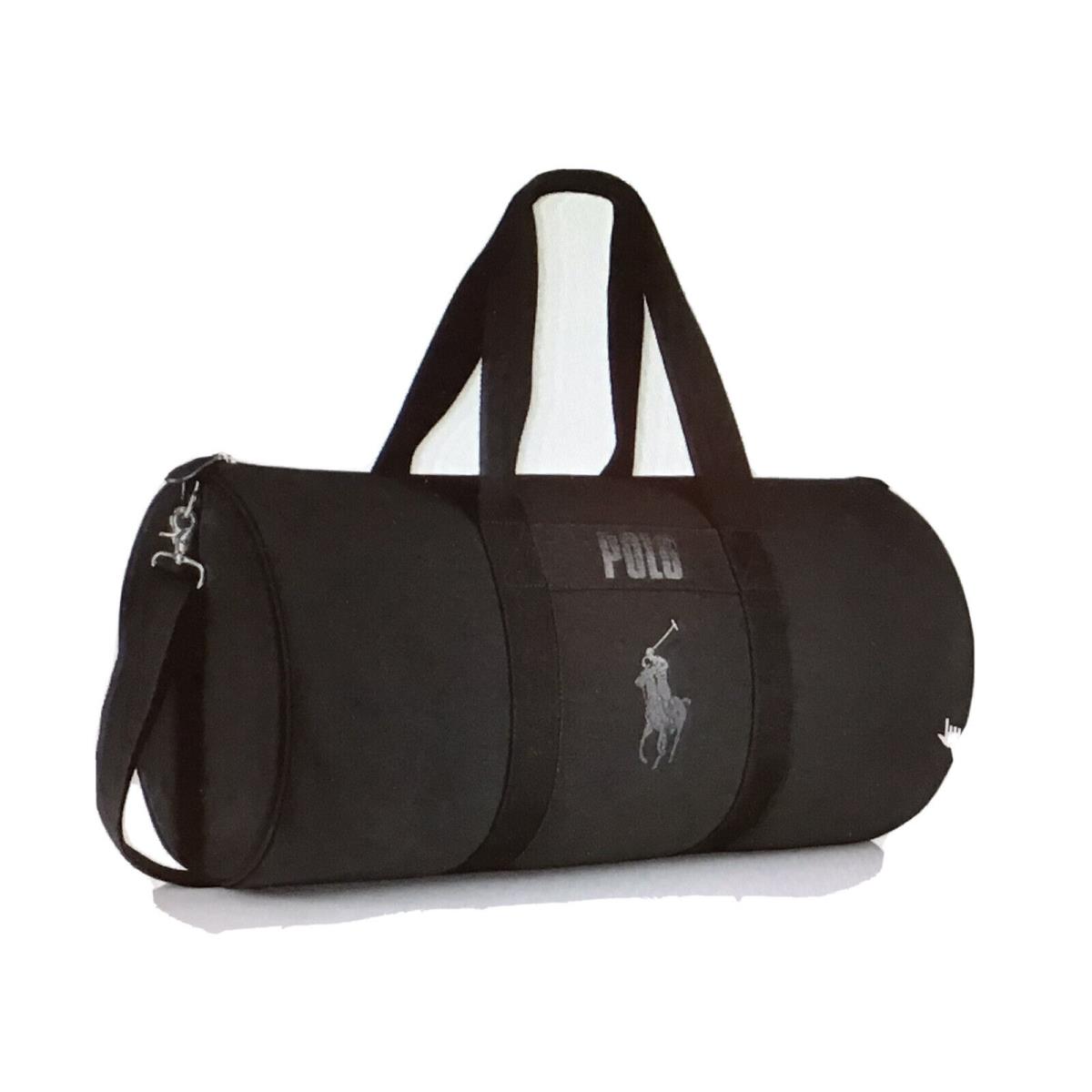 Ralph Lauren Black Duffle Travel Sports Gym Weekender Bag