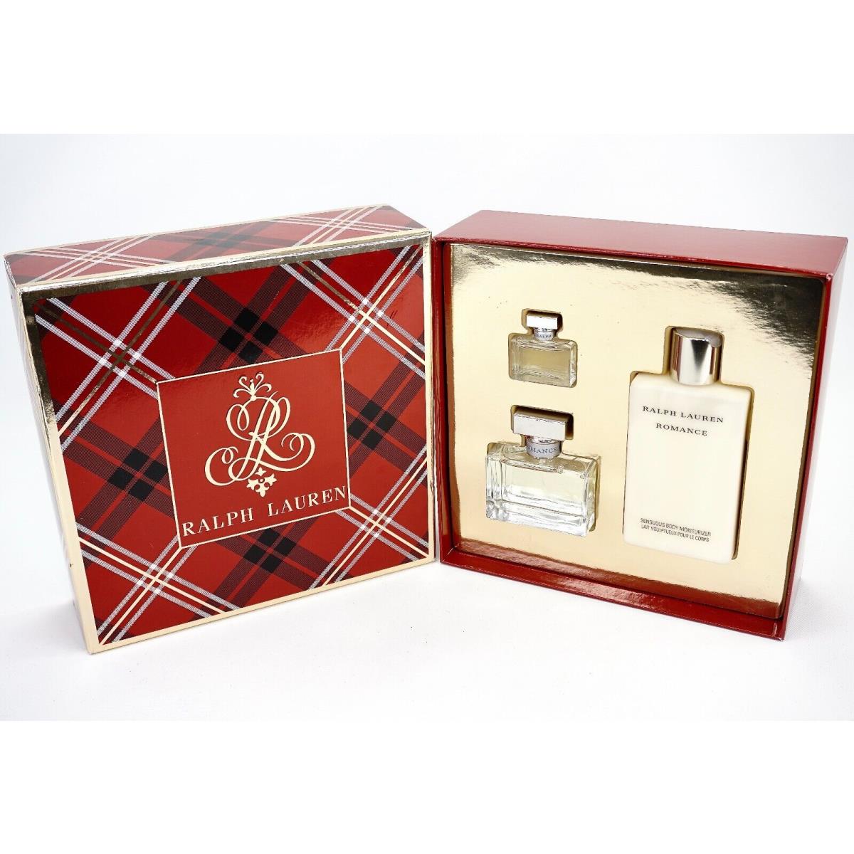 Ralph Lauren Romance 3 Piece Set Edp Spray-body Moisturizer Full Size