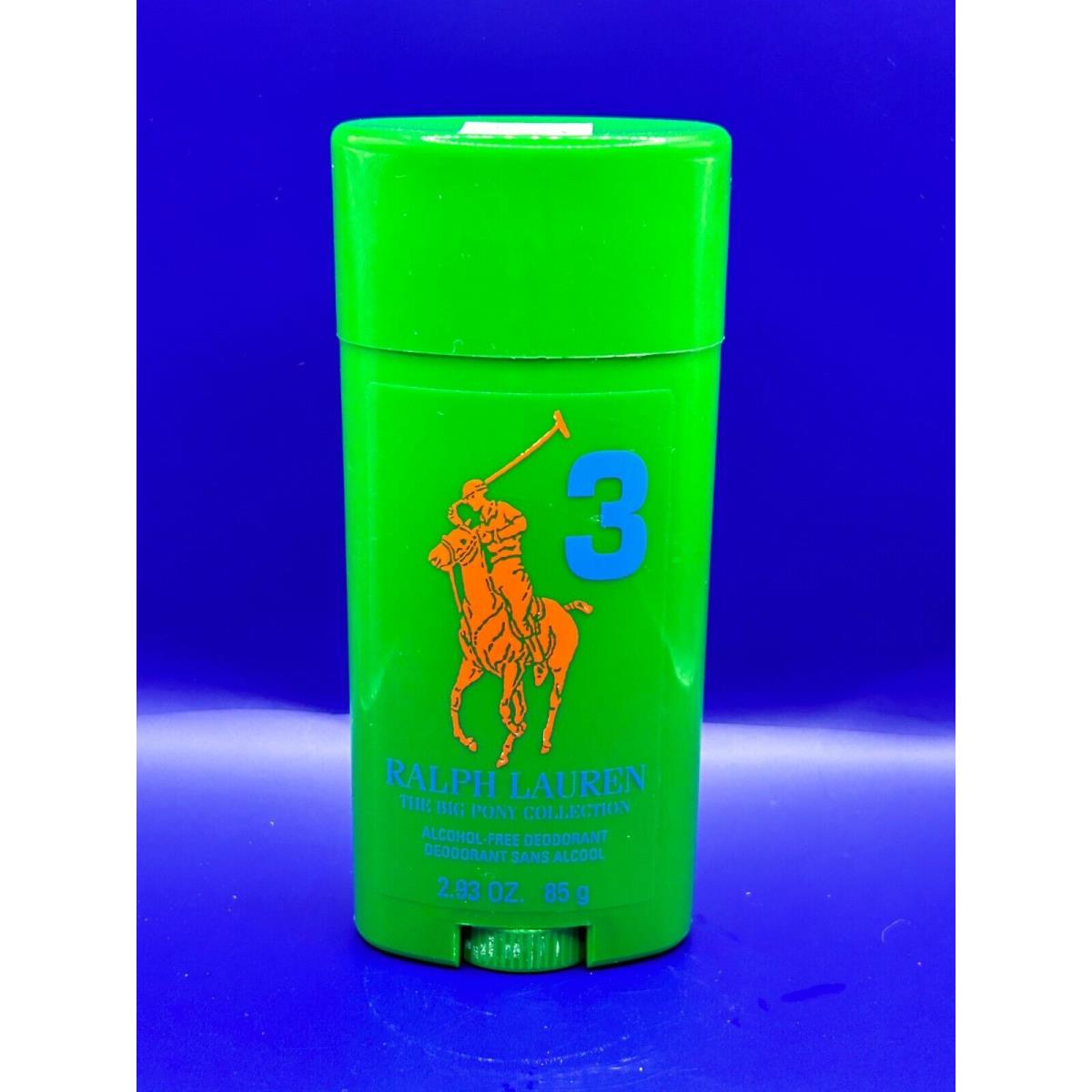 Ralph Lauren 3 The Big Pony Collection 85G Alcohol Free Deodorant Stick