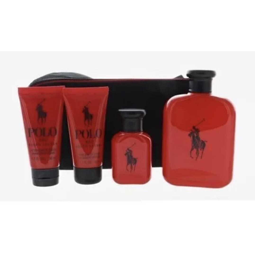 Polo Red by Ralph Lauren 5 Piece Gift Set - 4.2 OZ Eau DE Toilette Spray