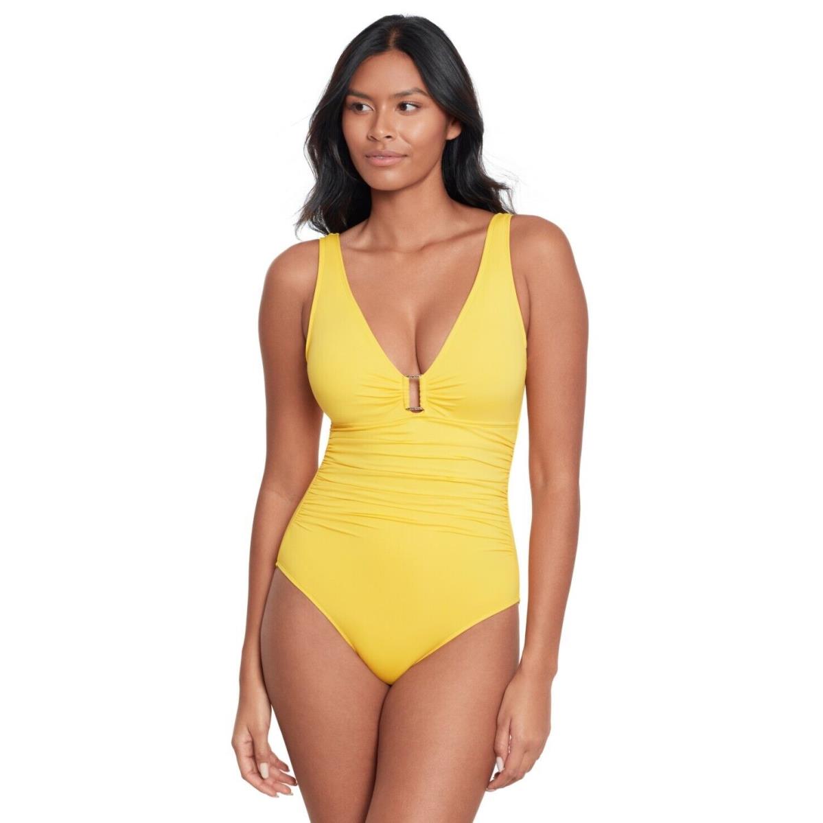 Lauren Ralph Lauren Ring Over The Shoulder One Piece Swimsuit Size 6