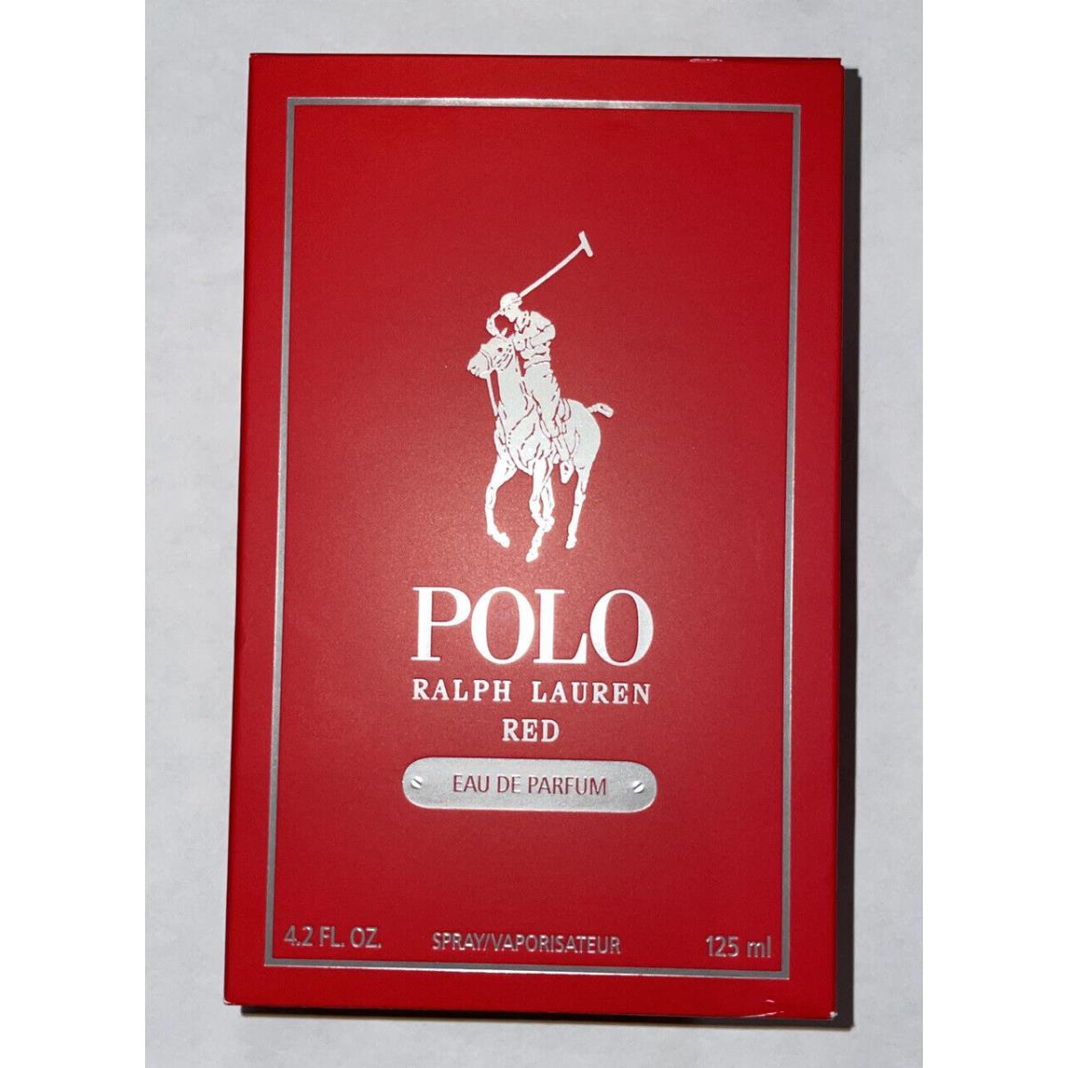 Polo Red by Ralph Lauren Eau De Parfum For Men 4.2 oz