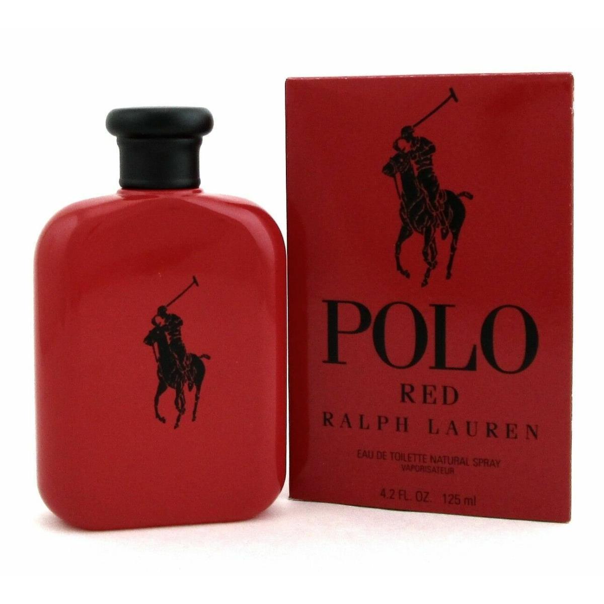 Polo Red by Ralph Lauren 4.2 Oz. Eau de Toilette Spray For Men. Box