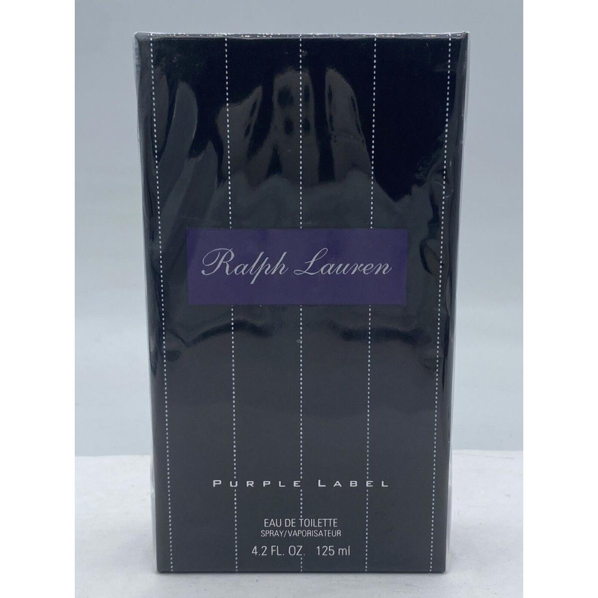 Ralph Lauren Men Purple Label 4.2 Oz. 125 Ml. Eau De Toilette