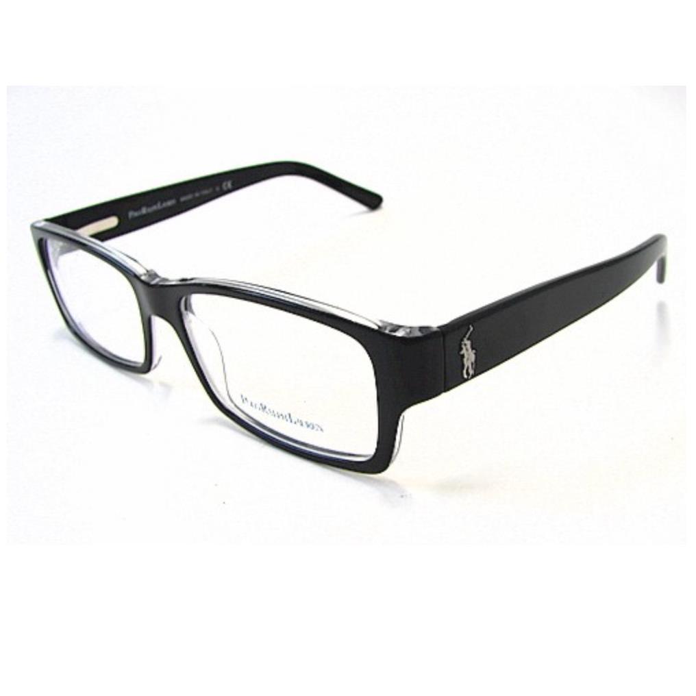 Polo Ralph Lauren Eyeglasses Polo 2027 5011 54-16 140 Black on Crystal Frames - Frame: Black on Clear