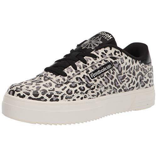 Reebok Women`s Club Memt Sneakers Animal Print/black/chalk/grey Metallic 10.5 - White