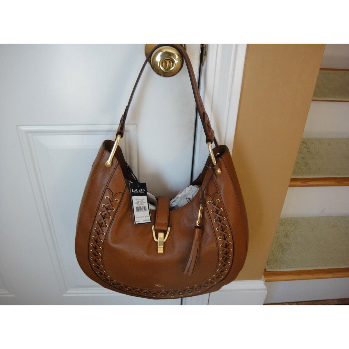 Ralph Lauren Ashfield Abree Hobo Leather Bagmfsrp