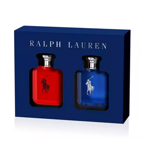 Ralph Lauren Polo Red Blue Edt - 2-PC Mini Gift Set For Men 0.5 fl oz/15 mL