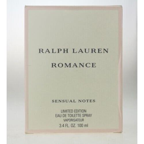 Ralph Lauren Romance Sensual Notes 3.4 fl oz Edt Spray Limited Edition