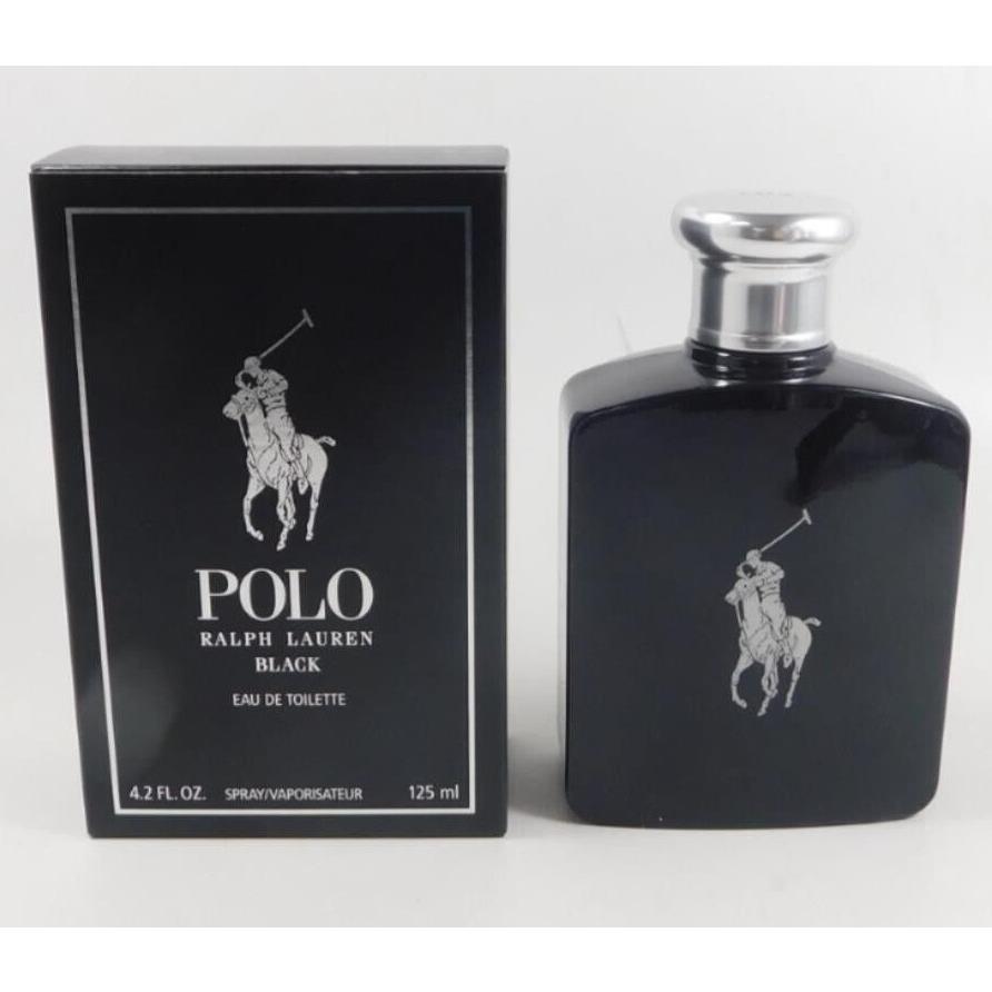 Polo Black Cologne Perfume Ralph Lauren 4.2 Oz 125 ml Edt Spray Men Box