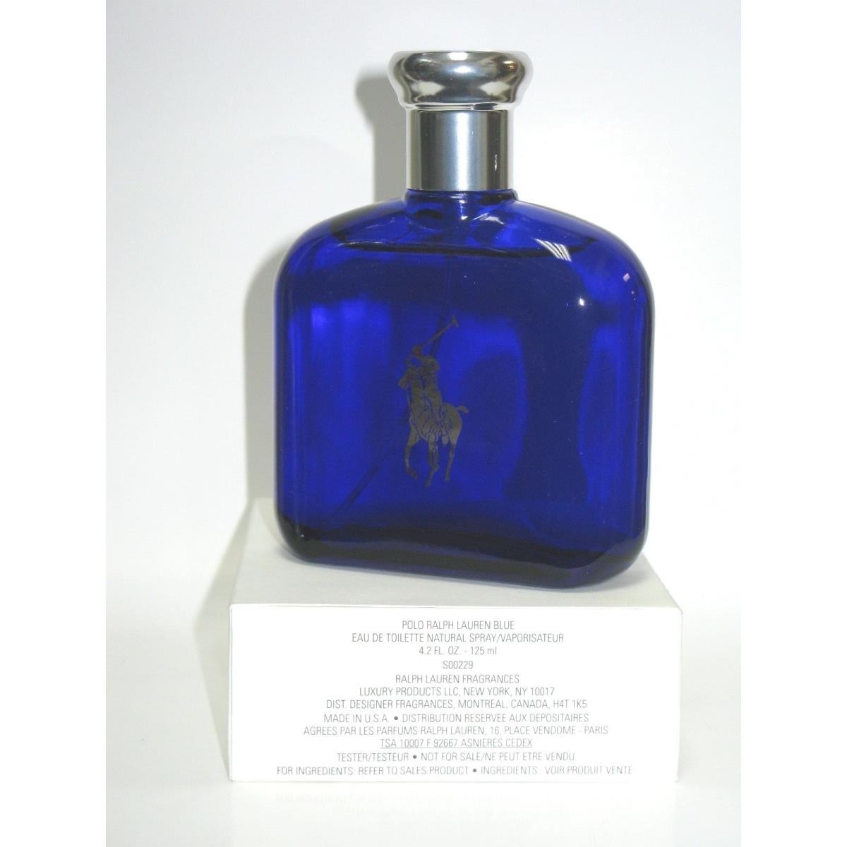 Ralph Lauren Polo Blue Eau De Toilette Spray For Men 4.2 oz / 125ml - See Detail