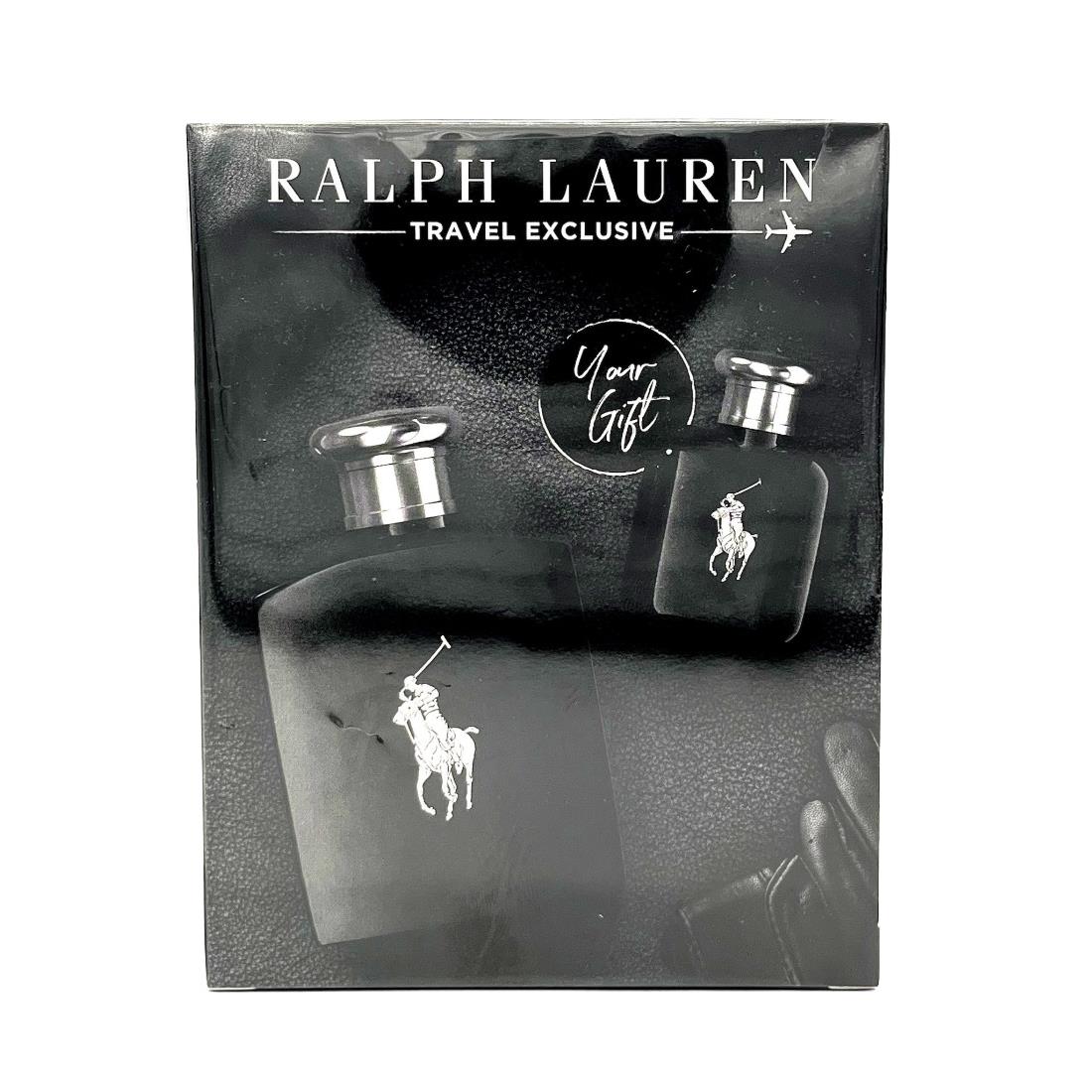 Polo Black by Ralph Lauren For Men 2pc Travel Gift Set - 4.2 oz + 0.5 Edt Spray