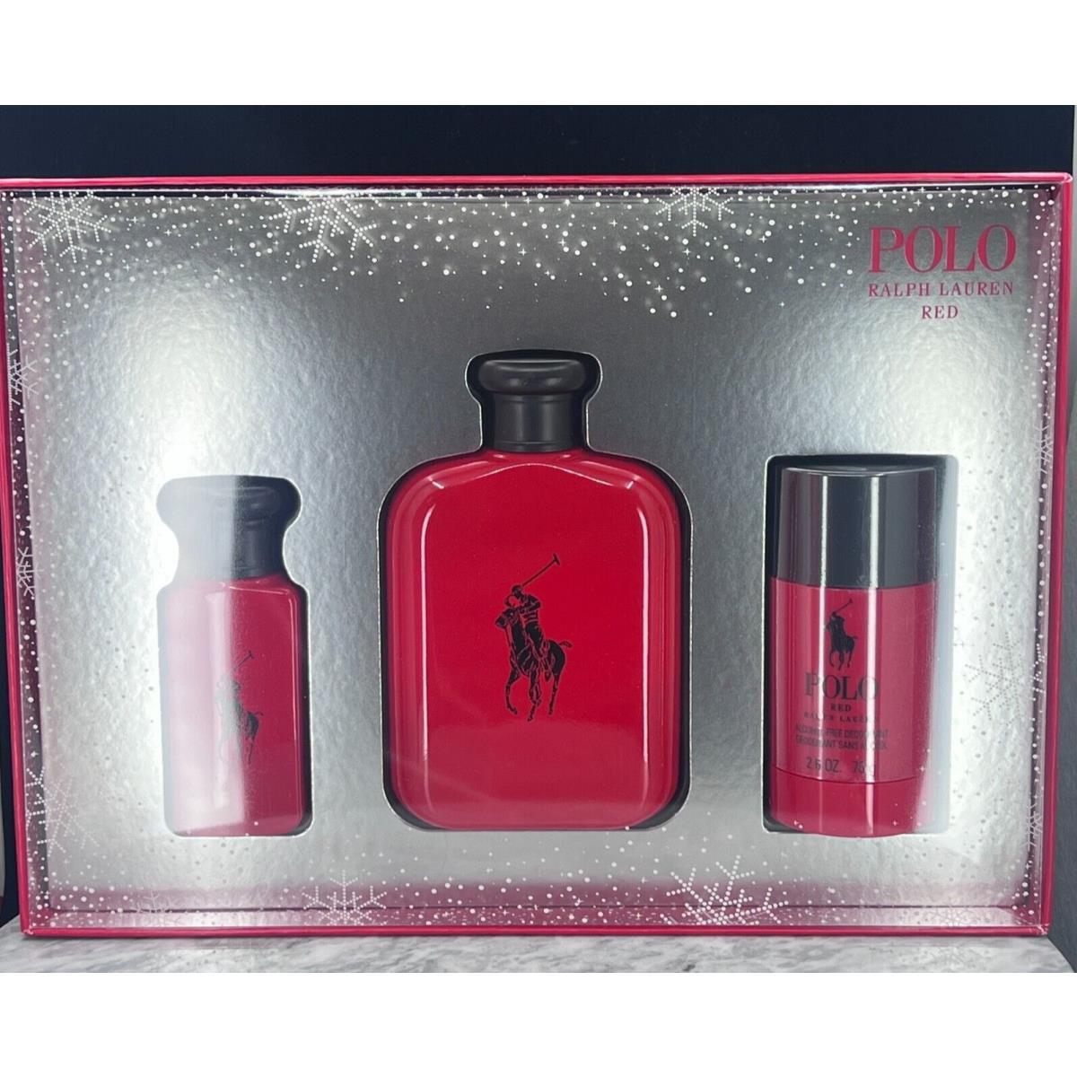 Polo Ralph Lauren Red 3 pc Gift Set