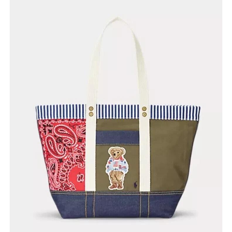 Polo Ralph Lauren Patchwork Polo Bear Tote - Medium