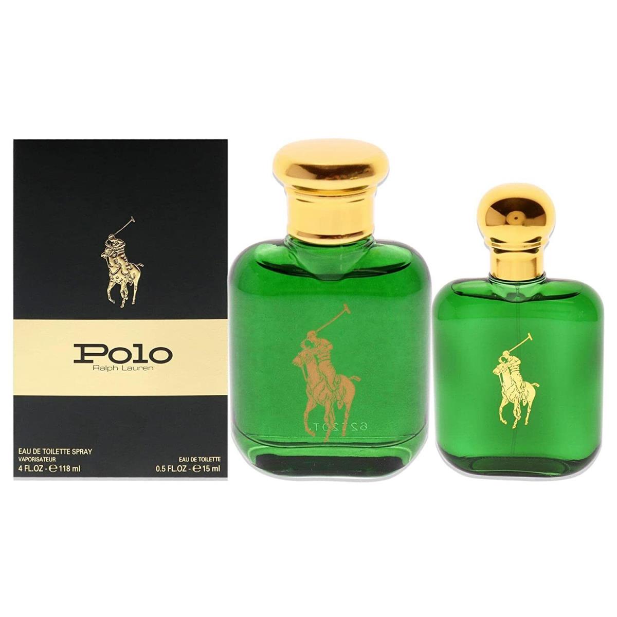 Polo by Ralph Lauren For Men 2 PC Set: 4.0 oz Eau de Toilette Spray + 0.5 oz Edt