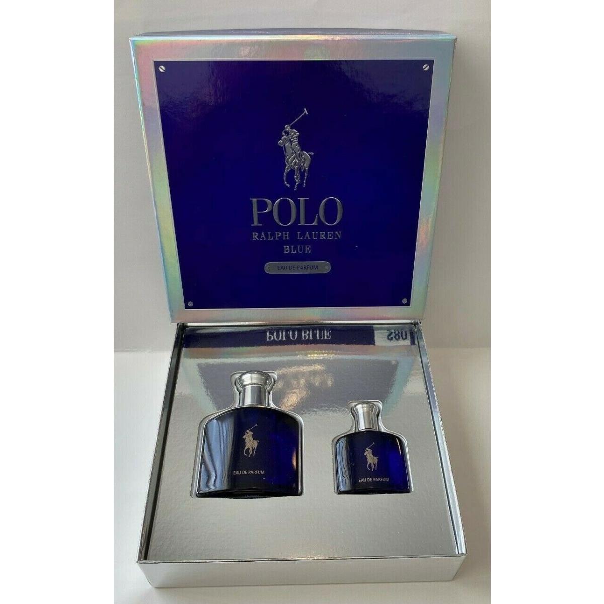 Ralph Lauren Polo Blue Men`s 2.5oz Edp Spray+ Blue 0.67oz Edp Spray