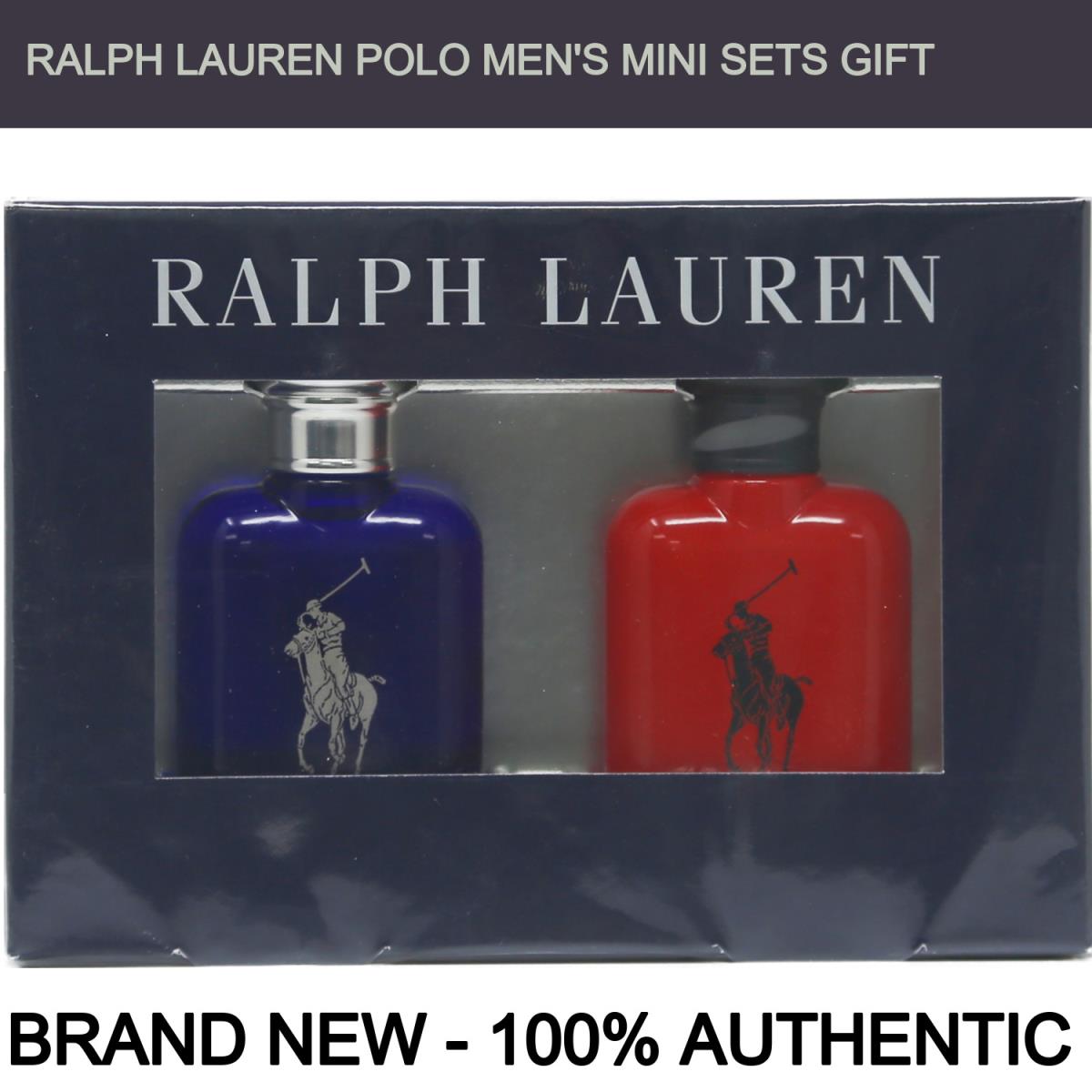 Ralph Lauren Polo Blue and Red Men`s Mini Gift Set Fragrances