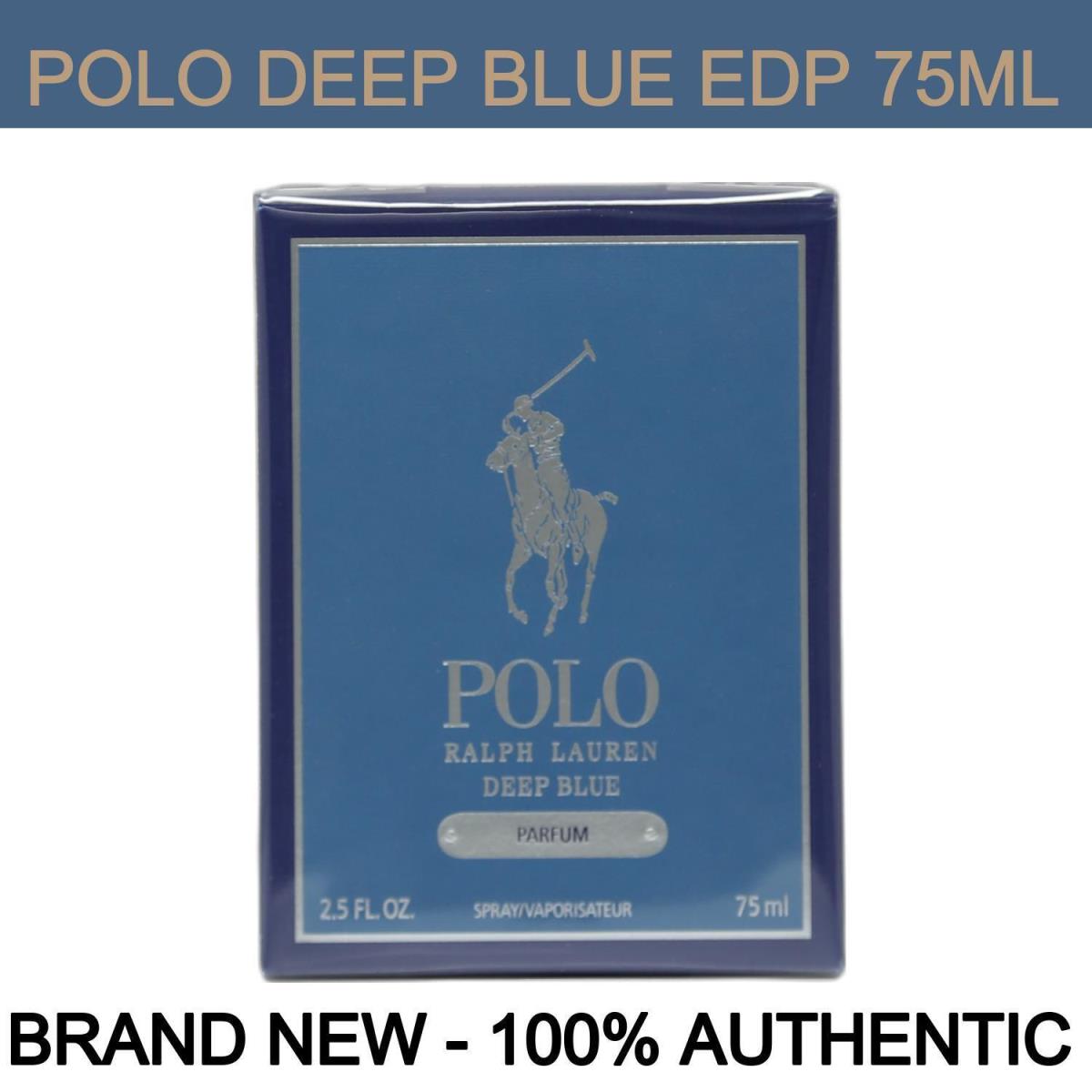 Ralph Lauren Polo Deep Blue Parfum For Men 2.5oz/75ml Spray Bottle