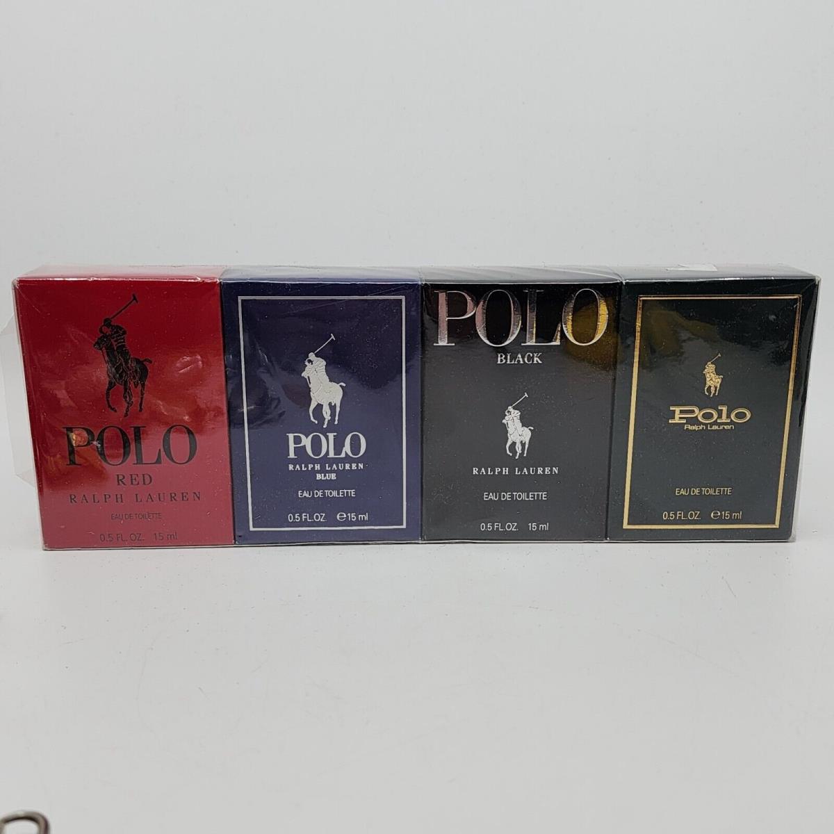 Polo World Of Mini Coffret By Ralph Lauren 4 Piece 0.5 oz Travel Gift Set