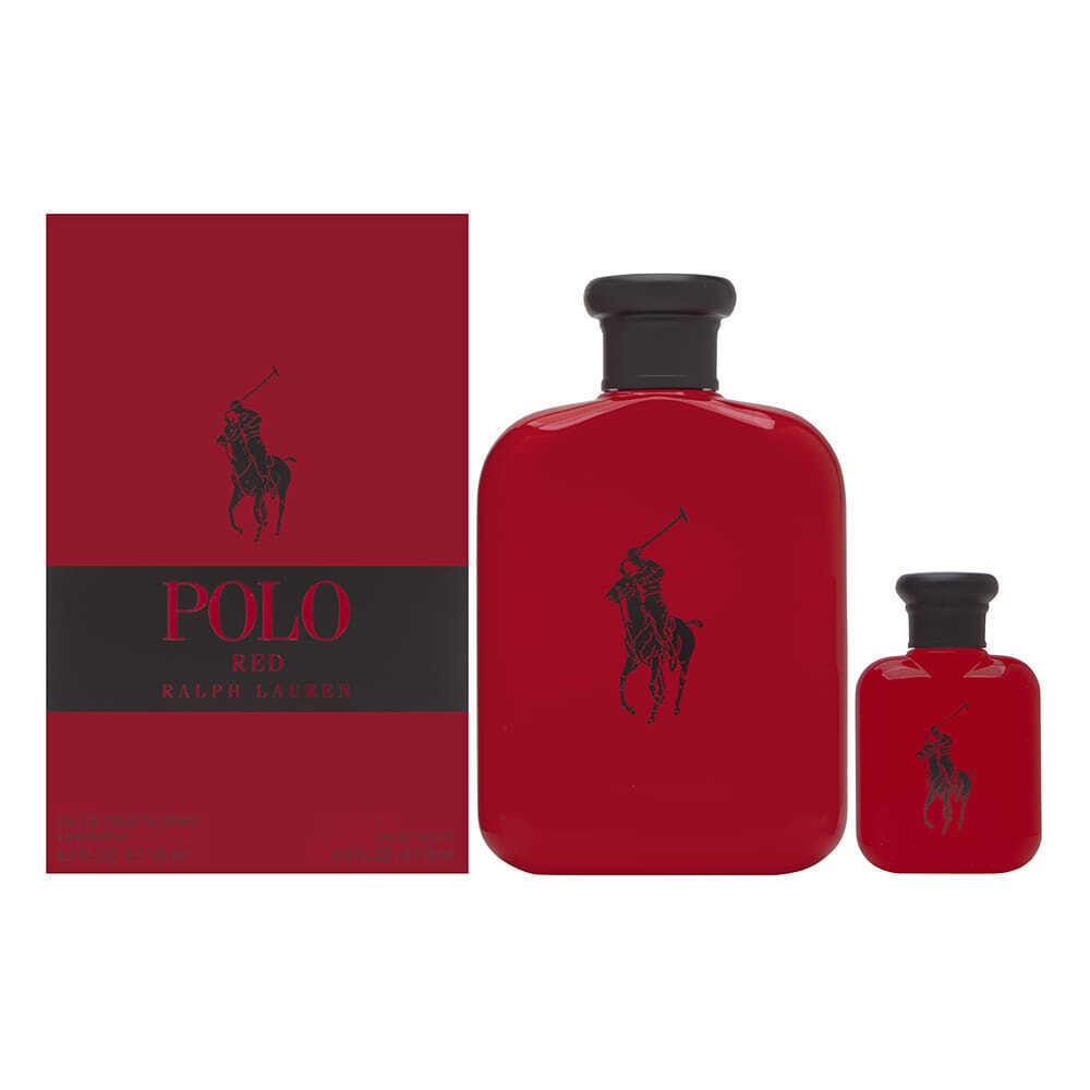 Polo Red by Ralph Lauren For Men 2 PC Set 4.2 oz Edt Spray + 0.5 oz Edt Travel